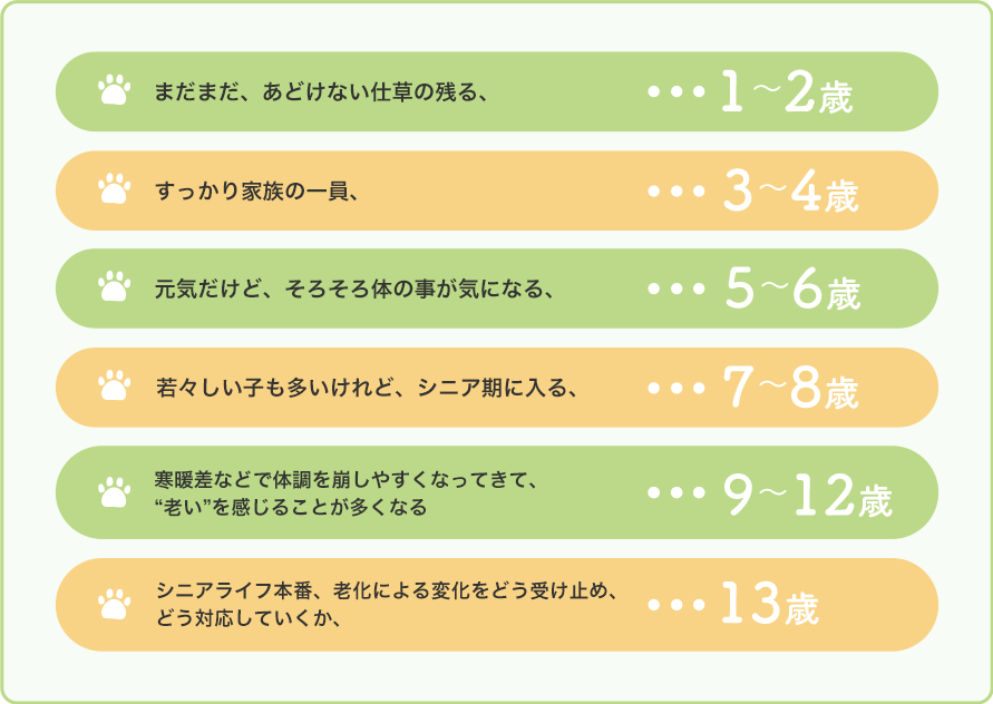あなたのそばにいるワンちゃん、ネコちゃんはいくつですか？